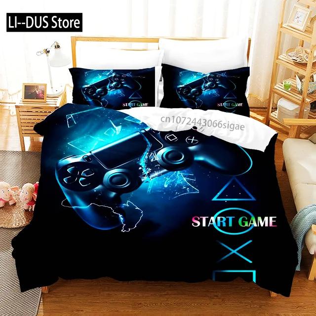 Hot Sale 3D Gamepad Bedding Set Custom Kids Boys Gamer Teens Video Game Duvet Cover for Youth Modern Game Controller Bedspread