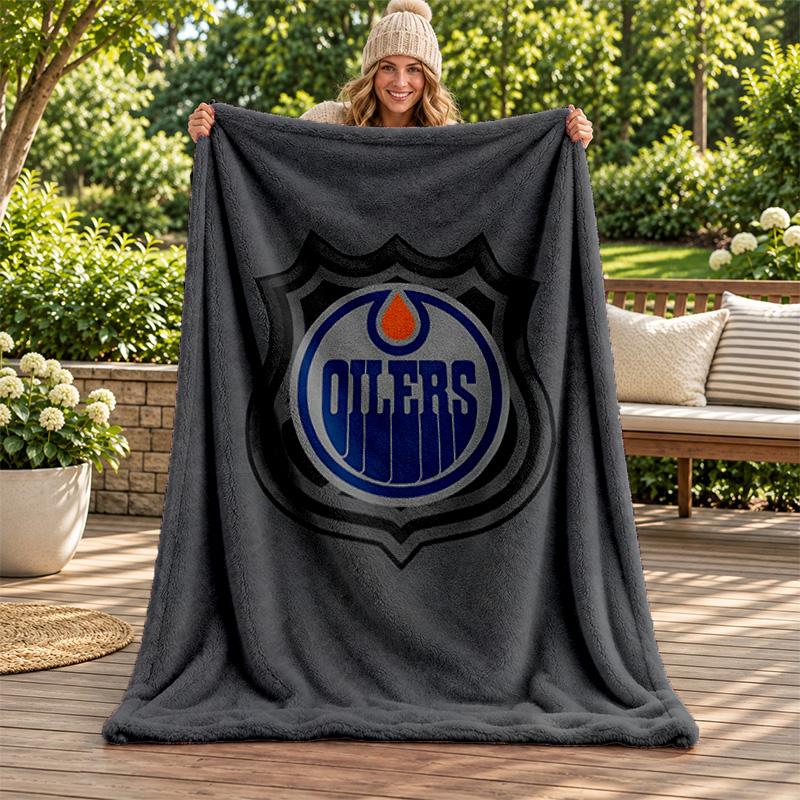 Edmonton Oilers filt Flanellfilt Mjuk Mysig Plyschpläd för Soffa Säng Lättvikts Heminredning Gåvor till Jul olika högtider