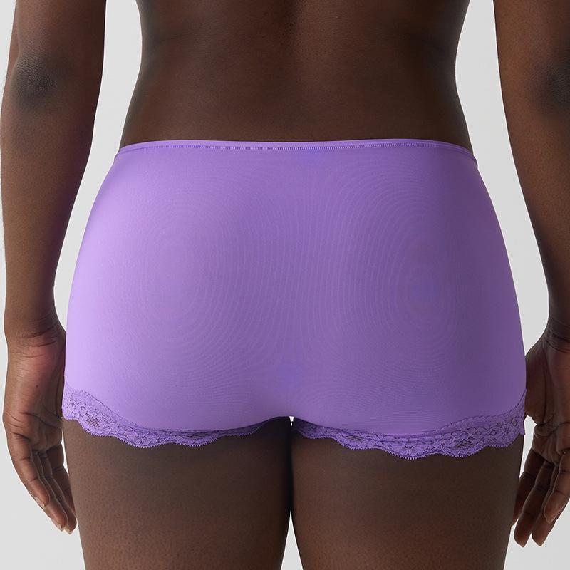 Damen Mid-Waist Spitzen-Slips - Sexy, Ausgehöhlt, Hochelastisch, Bequeme Sport Yoga Boxer Briefs