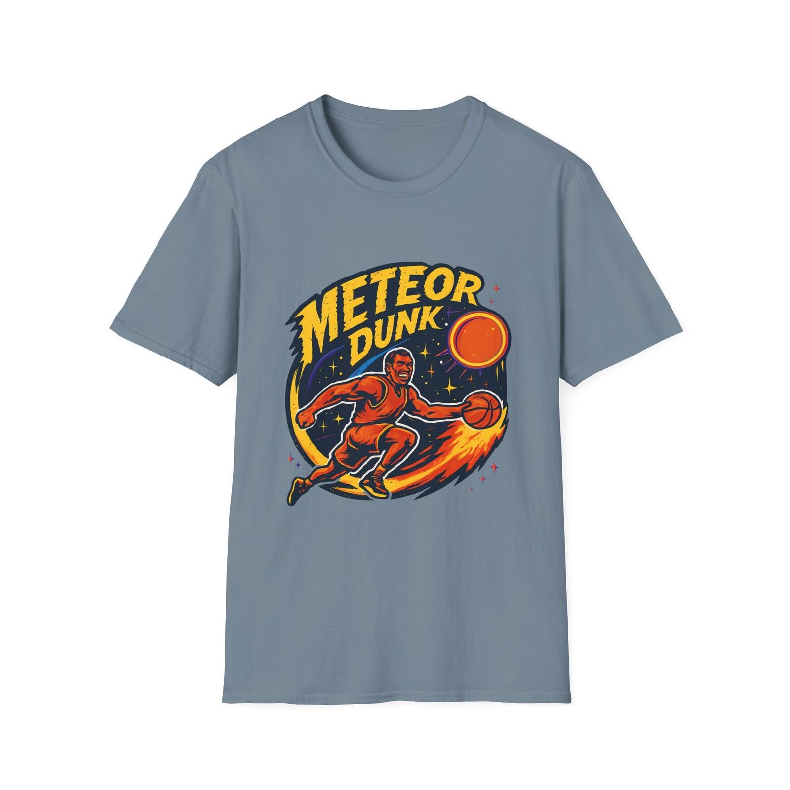 Unisex Softstyle T-Shirt Mens Womens Tees Top Space Basketball Comet Ball Cosmic Hoop Dunk Tee S