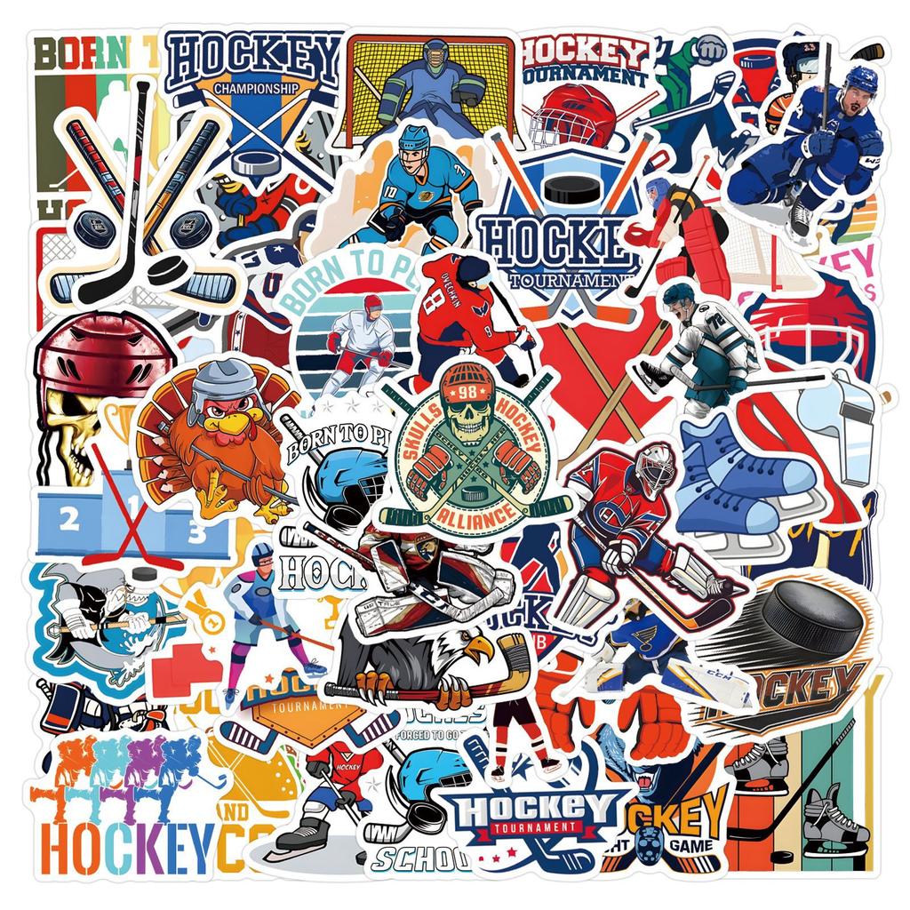 55 Neue Eishockey Eishockey Graffiti Aufkleber Dekorieren Notizbuch Koffer Handy DIY Aufkleber
