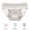 Women Panties Geometric Print High Waist Seamless Elastic Period High Absorbency Prevents Leakage Briefs Menstrual Underpants Daily Wear Sleep
