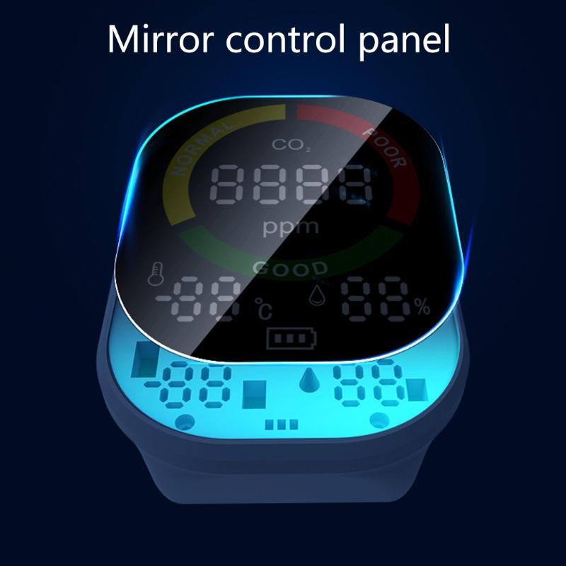 Air Quality Monitor CO2 Detector Air Quality Monitor Temperature and Relative Humidity CO2 Meter NDIR Infrared Meter