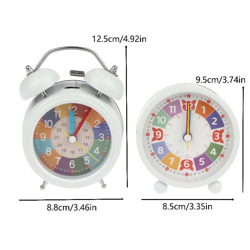 Kids Learning Alarm Clock Cute Colorful Silent Wake Up Clock for Children Bedroom Home Portable Travel Use