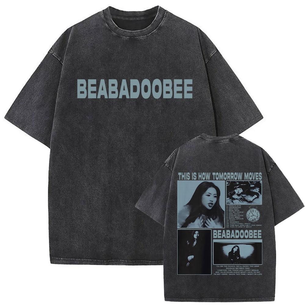 Washed Vintage Beabadoobee This Is How Tomorrow Moves Graphic T-shirt Men Women Fashion Vintage Oversized T-shirts Streetwear