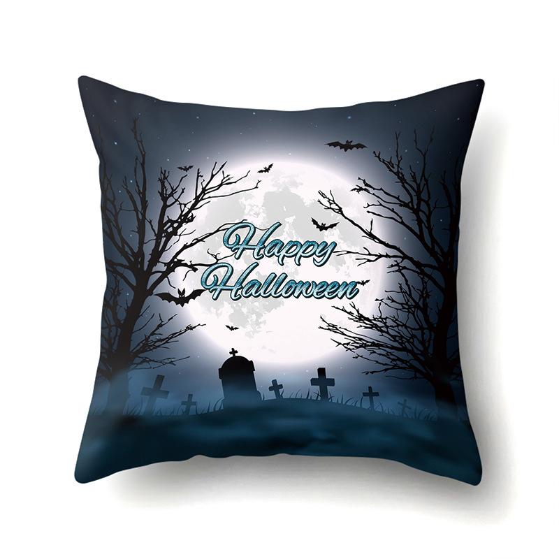 Halloween Polyester Pillowcase Car Pumpkin Sofa Cushion Cover Office Home Living Room Pillowcase