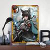 Girl With Sword Tin Plaque Poster Customized Wall Art Retro Vintage Metal Signs for Man Cave Room Ornaments Office Decor Home