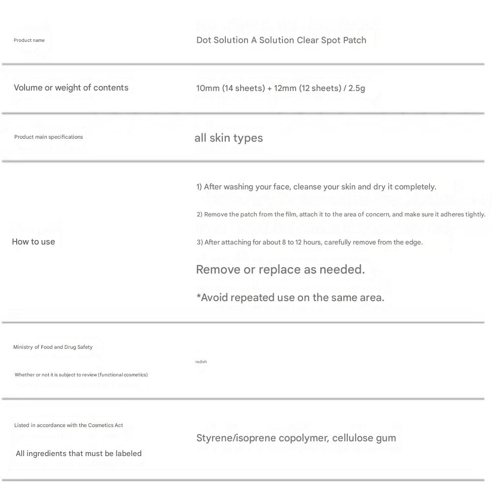A Solution Trouble Patch 2 Typen (Stelle : Vor dem Quetschen 57 + Klar : Nach dem Auspressen von 26 Blättern)
