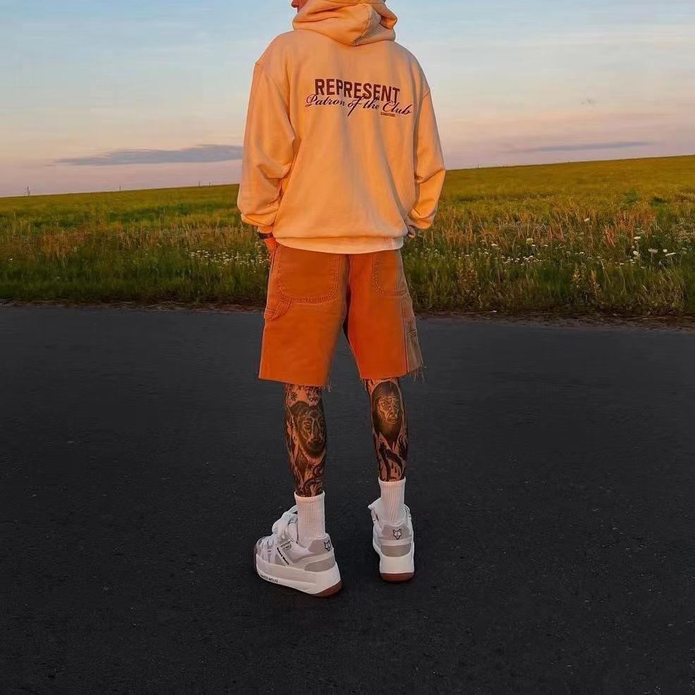 Cross-border American Trendy Brand REPRESENT Limited Letter Print Hooded Sweater Men's and Women's Bf High Street Hoodie Jacket
