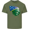 Curled Solomon Islands Flag Day Football Unisexs Light Cotton TShirt