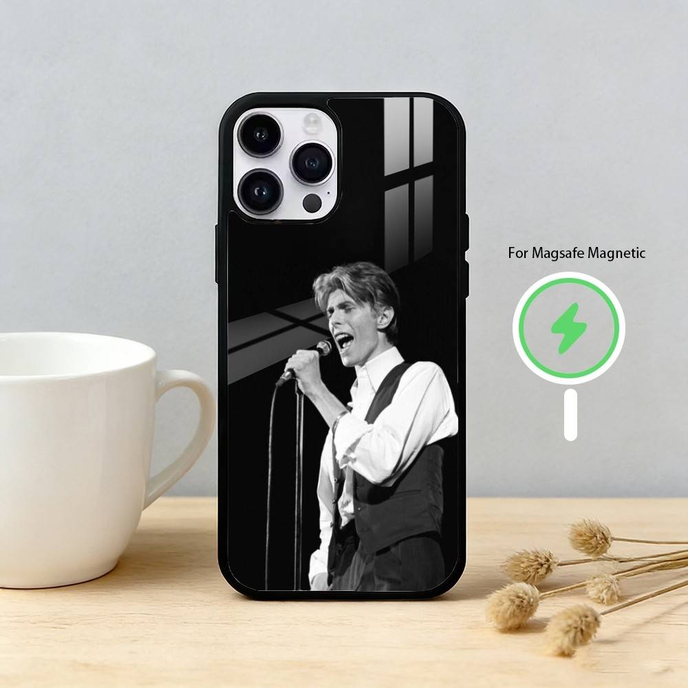 D-David-Singer B-Bowies Phone Case For iPhone 17 16 15 14 13 12 Pro Max Plus for Mirror Wireless Magnetic Cover iPhone16PRO