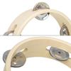 6inch Single Row Tambourine Percussion Musical Instruments Educational Toy Wood Round Handbell Handheld Tambourine