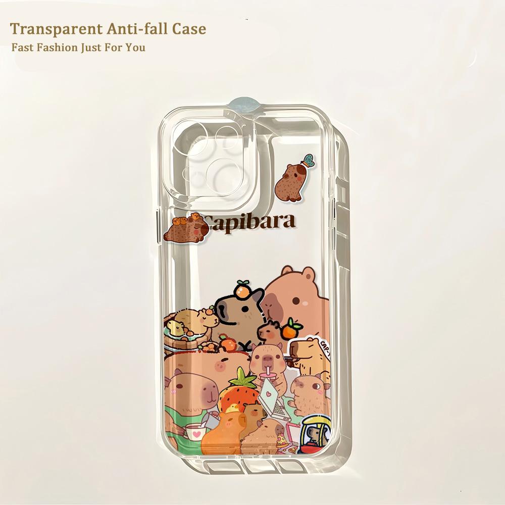 

Cute Capybaras New Phone Case For Samsung Galaxy S26 S25 S24 S23 S22 S21 S20 FE Note 20 10 Edge Plus Ultra Lite 5G Clear Cover Samsung Note20