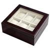 IGIMI Watch Box Wristwatch Storage 6 Watches Wooden Window Brown Wood Grain Senari Labor Thanksgiving