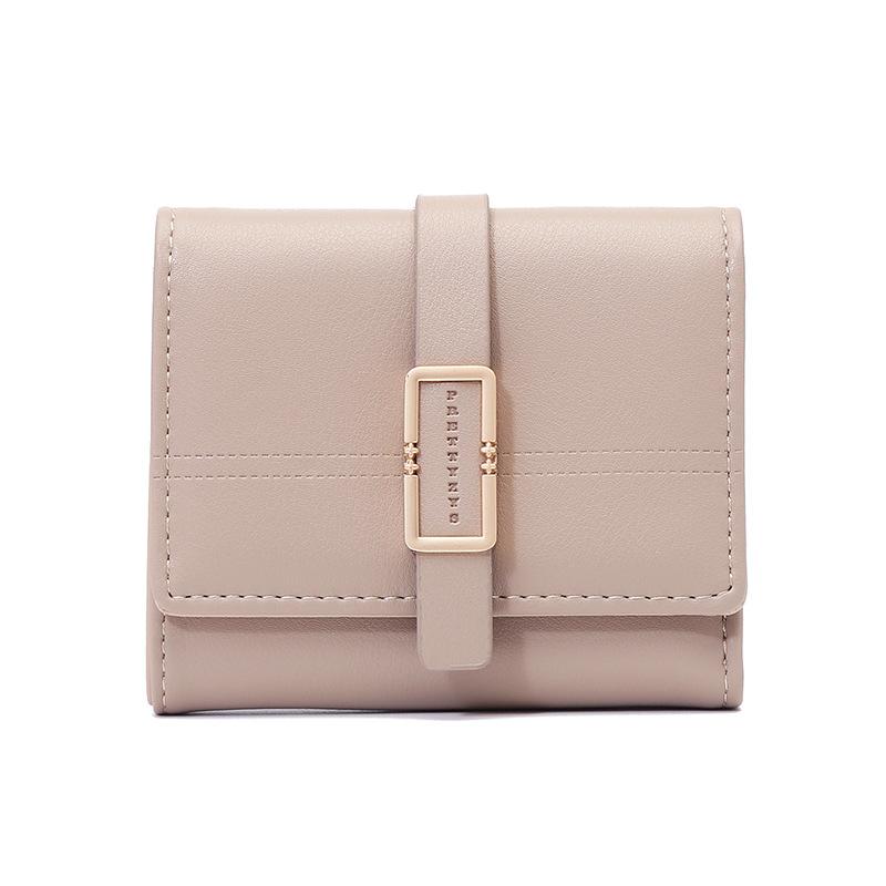

Women s Short Wallet with Simple Buckle and Foldable Handbag for Women жёлтый