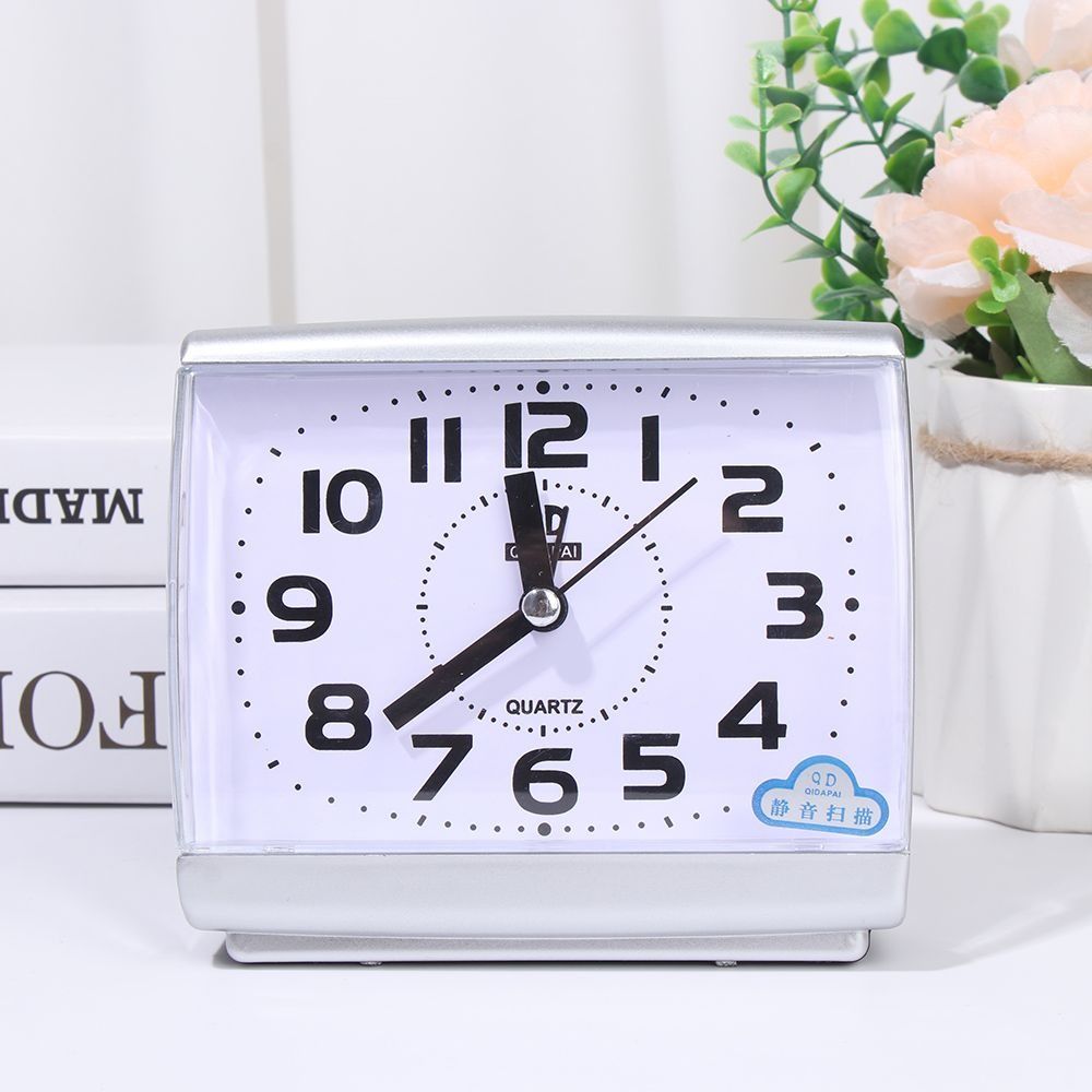 Simple Square Digital Alarm Clock Easy to Read Desk Mute Clock Bedside Wake-up Clock  Children's