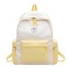 Color Simple Blocked Star Pattern Student Backpack For Girls Daily Use School