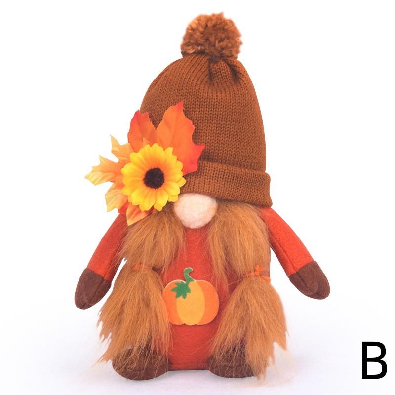 Neu 2/1Stk. Herbst Wichtel Herbst Wichtel Kürbis Ahornblatt Zwerg Erntedankgeschenk Weihnachtsdeko Herbstschmuck Heimdekorationen