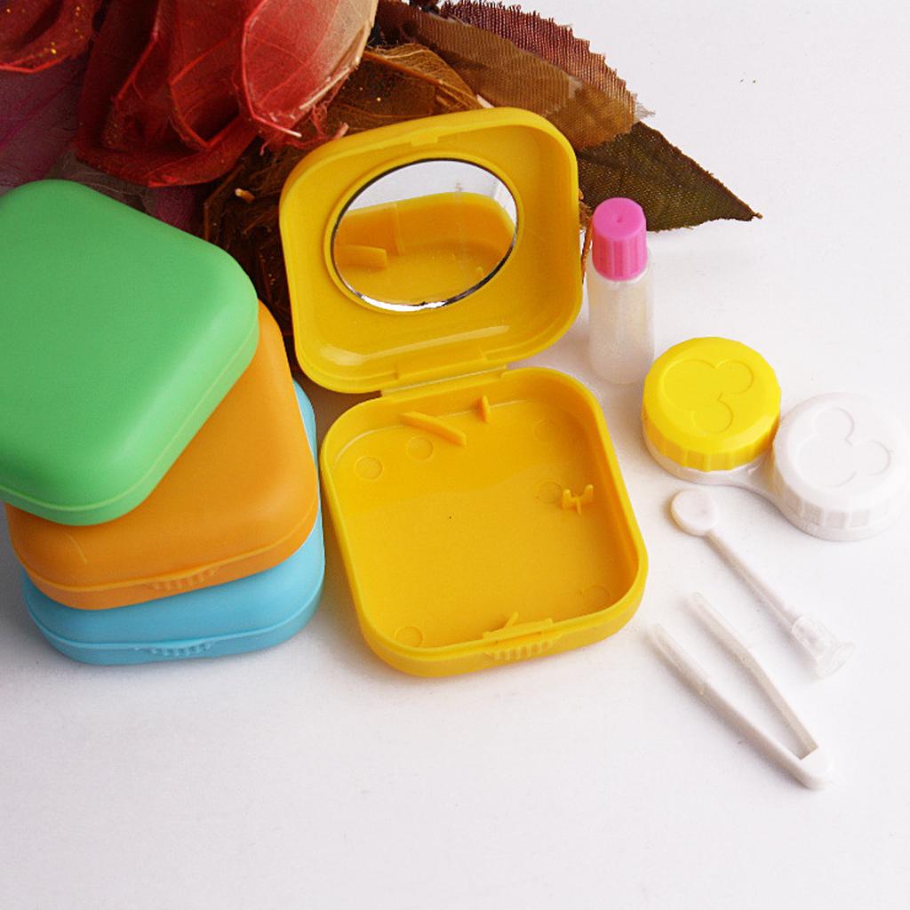 Buy Mini Mirror Contact Lens Travel Kit Case Container Box Chuck Travel