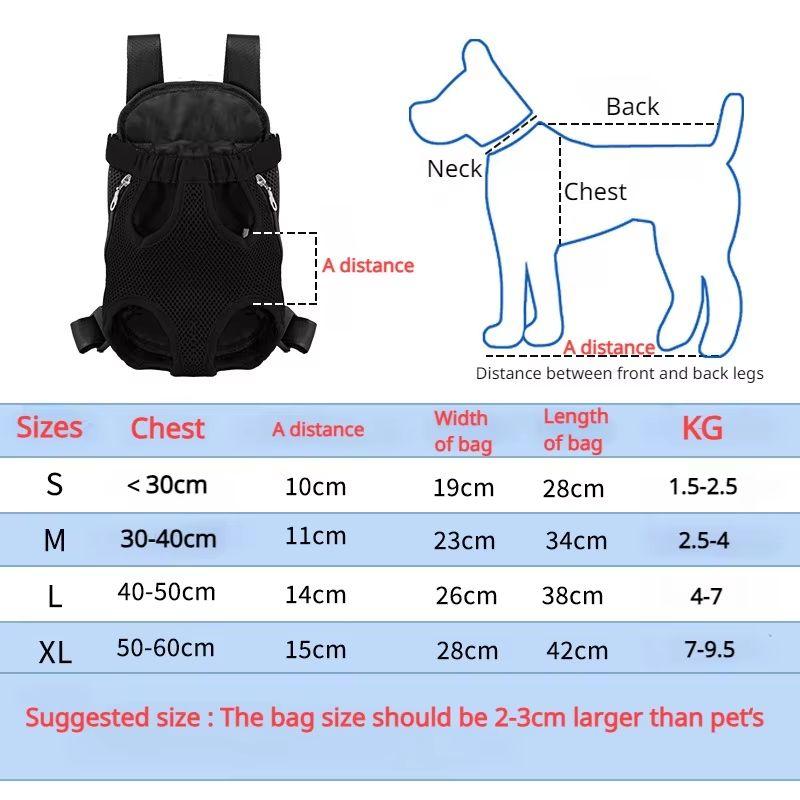 Pet Carrier Bag Double Shoulder Breathable Portable Travel Pet Dog Carrying Backpack Mesh Carrier Front Bag For Small Dog Cats