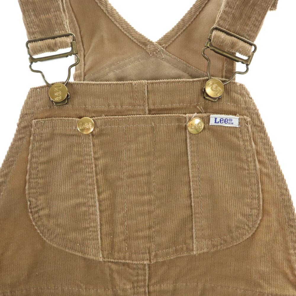 unused Lee 80s Vintage deadstock with flasher Corduroy Overall w26 beige Women Used