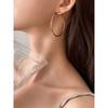 New Arrival Fancy Elegant Earrings Circle Titanium Steel Color Retention Exaggerated Fashionable Minimalist Big Circle Earrings Fashion Ring