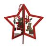 Cute Wooden Christmas Ornaments Star Xmas Tree Bell Xmas Tree Hanging Embellishments Crafts DIY Holiday Hanging Decor