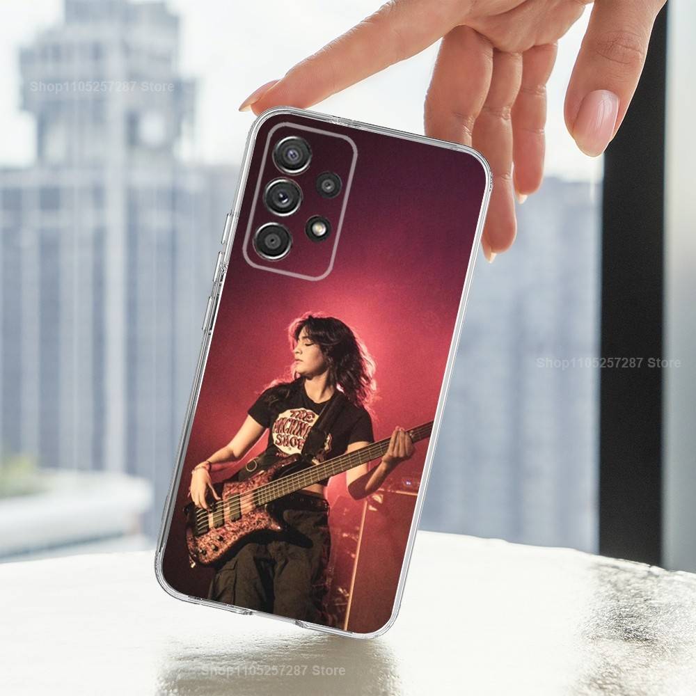 Band T-THE W-Warning Rock Case For Samsung A51,30,71,S9,Ultra,Lite,S22,10,20,FE,23,21,PIus,Transparent, Silicone