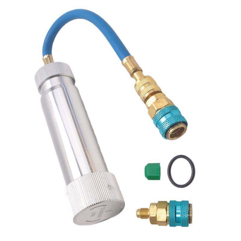 For R134A R410A R22 R12 Compatible 2Oz Oil Injector Refrigerant Injector 1/4In SAE Connector 2Oz For Car Accessories