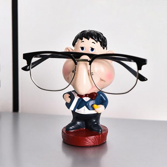 Mężczyzna z dużym nosem Uchwyt na okulary Stojak na okulary Figurka Nauczyciela Statua Dekoracja biurka Uchwyt na okulary przeciwsłoneczne Stojak na okulary