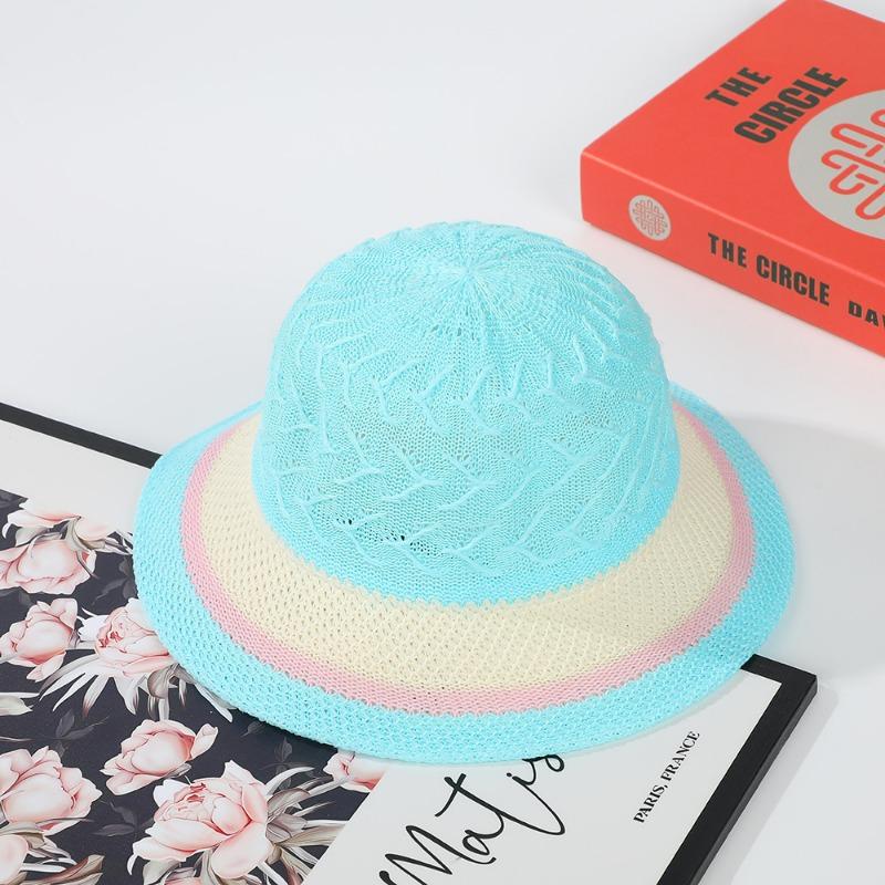 Color baby summer cool hat cute children's big eaves hat summer travel beach sun hat