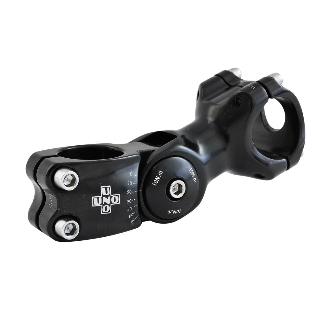 Kalloy 2D FORGED Angle Adjustable Ahead (Kalloy) [UNO] AS-820 Stem, 31.8mm Diameter, Black/95mm, AS-820-95B