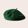 Autumn and Winter High-end Wear Classic Wool Beret Women's Universal Retro Literary Solid Color Simple Wool Beret