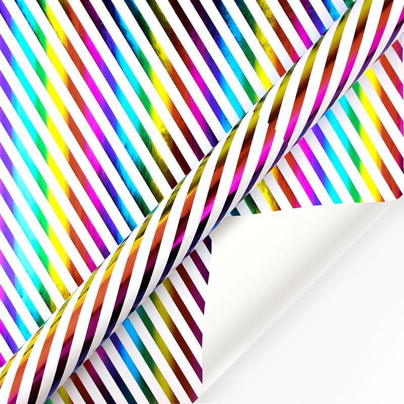Rainbow Dots & Hearts Birthday Gift Wrapping Paper Set