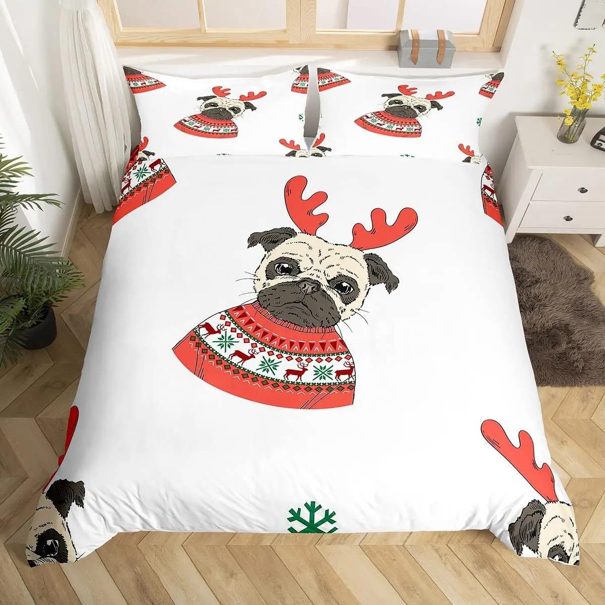 

Пододеяльник с изображением пирата и мопса, королевский детский комплект постельного белья с милым мультяшным питомцем, щенком, кавайный стеганый чехол, одеяло с изображением животных EU Single 135x200cm