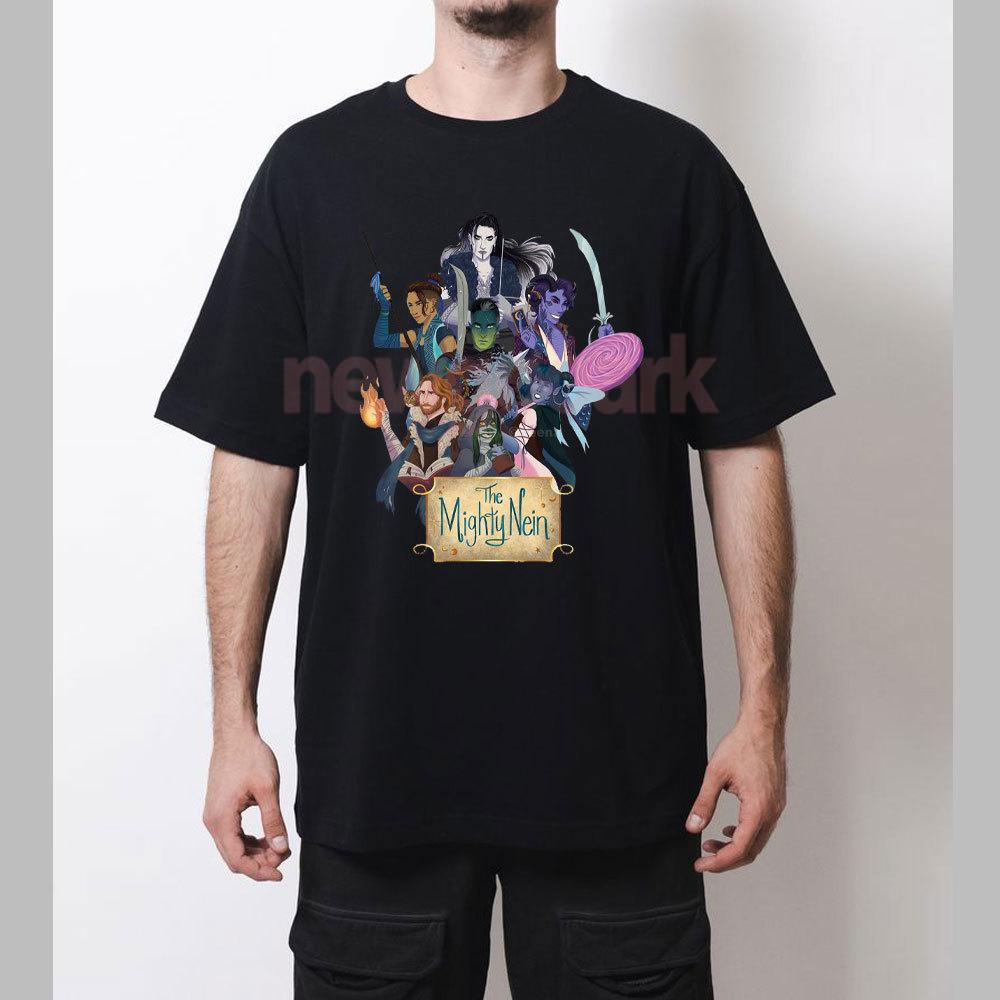 

The Mighty Nein Cartoon Graphic T Shirts Woman Man Fashion Casual Cotton Tshirt Unisex Adult Outdoors Streetwear Ropa De Hombre 4XL