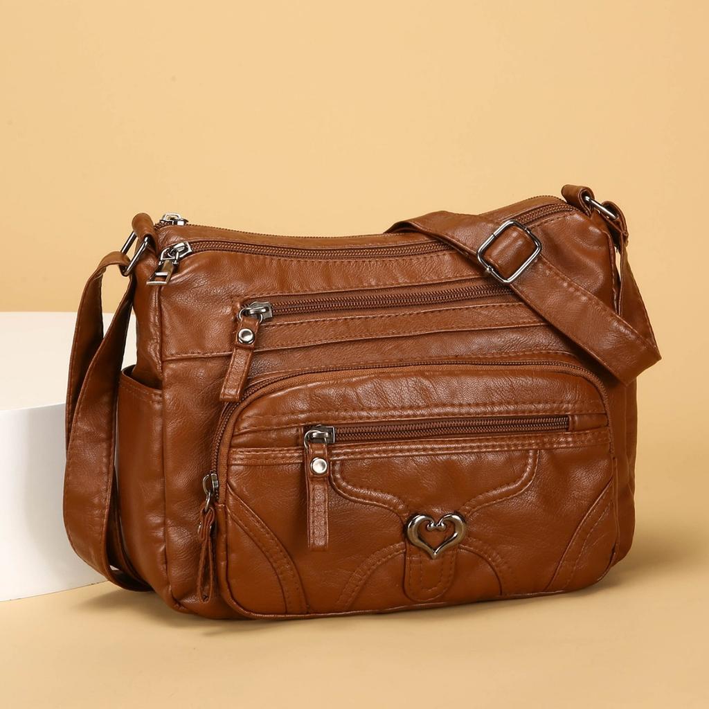 Women's Soft Leather Backpack - Large Capacity, Fashionable, Single Shoulder Crossbody Bag Casually