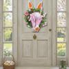 Realistic Design Easter Bunny Wreath Fresh Decoration Reusable Wreath  Space Settings