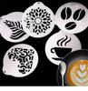 Set of 5 Stainless Steel Latte Art Templates, Stencil Sheets for Cappuccino and Latte Art, Coffee Decoration (Set of 5)