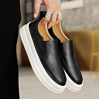 Herren Weiße Business Lederschuhe Mann Slipper Bequem 2024 Schwarz Sommer Sneakers Günstige Mokassins Atmungsaktiver Freizeitschuh