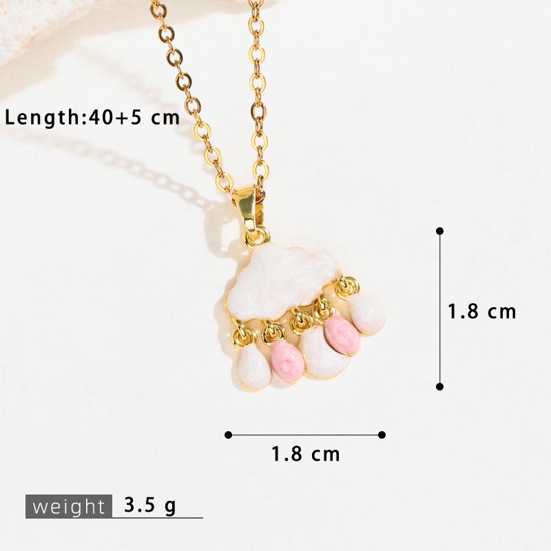 Elegant Cloud Drop Pendant Necklace: Chic Women's Clavicle Jewelry