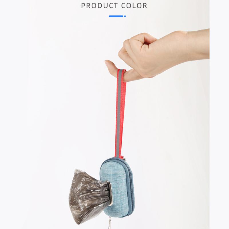 Dozator portabil de pungi pentru caca pentru animale de companie. Cutie de depozitare cu funie