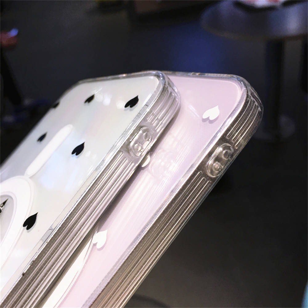 Wireless Charge Batterfly Love Heart Phone Case For Iphone 14 13 12 11 Pro Max 14 Plus 14pro Shockproof Bumper Soft Clear Cover