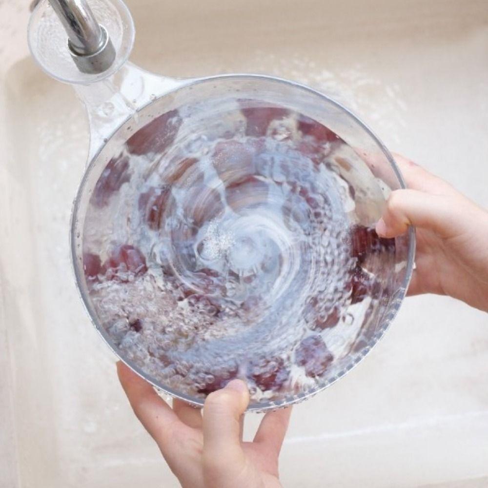 Snabbt dränerande Bärtvättare Plast Frukttvättkorg Praktisk Automatisk Tvättskål Utomhus