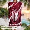 Beach Towel Bologna FC Print Custom Name Text Soft Towel for Swimming Pool
