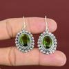 Cercei Peridot Fațetați Bijuterii Vintage Cercei cu Piatră Prețioasă Cercei din Argint Sterling 925 Bijuterii Handmade Cercei cu Piatră de Naștere Cadouri Aniversare