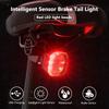Bike Tail Light Brake Sensing USB Rechargeable Cycling Safety Warning Light Waterproof Warning Cycling Light for Night Riding