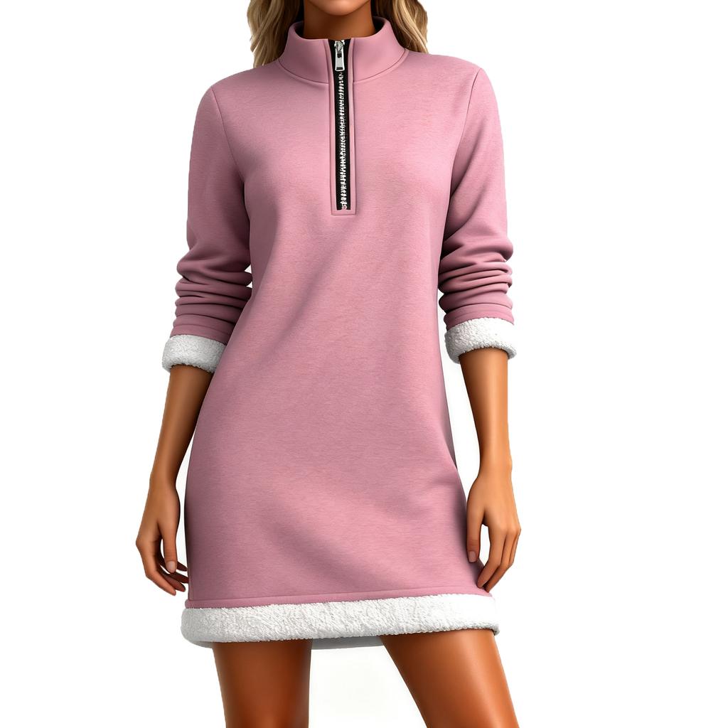 Women's Fashionable Solid Color Long Sleeved Casual Pullover Sweatshirt Top