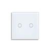 Eu 86 * 86 mm 2 Gang  2 Way Touch Dual Switch Hardened Glass Panel Sensor Switch Staircase Bedroom Switch 220 V 12 a