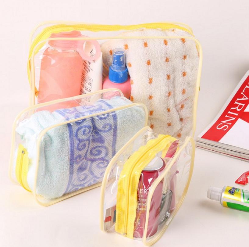 Clear Waterproof Travel Toiletry Bag - Portable, Durable PVC Cosmetic Organizer